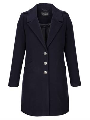 Wolljacke Knöpfe langarm Knöpfe uni Figurnah Wolle Übergangsjacken