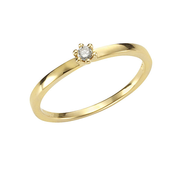 Ring 585/- Gelbgold Brillant Brillant Ringe
