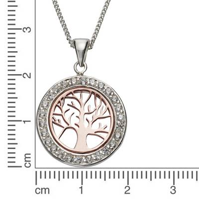 ZEEme Silver Anhänger+Kette 925/- Sterling Silber rotvergoldetKettenanhänger 2