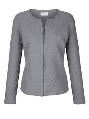 Sweatjacke Reißverschluss langarm Reißverschluss uni Figurumspielend Baumwolle Sweatjacken