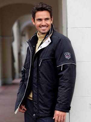 Longjacke Dekorative Nähte,Emblem,Stickerei,Zweigeteiltes Futter langarm Verdeckter Reißverschluss,Verdeckte Druckknopfleiste uni Regular Fit Baumwolle,Kunstfaser Übergangsjacken 2