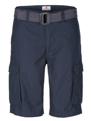 Boston Park Bermuda Gürtel Reißverschluss,Knopf uni Regular Fit Baumwolle Stoffhosen