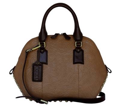 POON Switzerland Lederhand- und Schultertasche mit Fantasieprägung Handtaschen