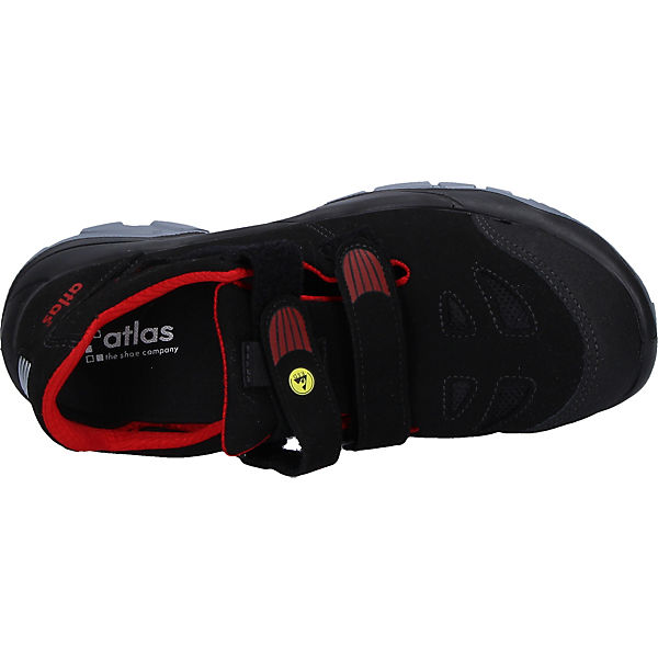 Sicherheitshalbschuhe Sicherheitsschuhe Red Esd Atlas Schwarz Sl rot 36 AR5L4j