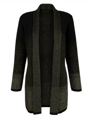 Strickjacke langarm uni Lässig blickdicht Kunstfaser Strickjacken