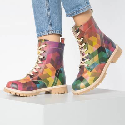 Double You, Schnürstiefeletten, mehrfarbig Double You, Schnürstiefeletten, mehrfarbig
