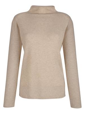 Pullover langarm uni Figurnah blickdicht Kaschmir Pullover