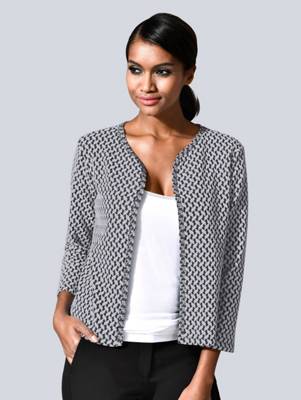 Blazer Strasssteine 7/8-arm Haken und Ösen grafisch Figurbetont Viskose,Kunstfaser Blazer