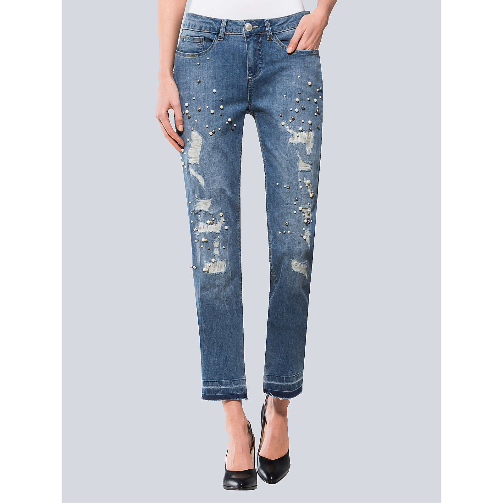 Alba Moda Boyfriendjeans blue denim Damen Gr. 34 Alba Moda Boyfriendjeans blue denim Damen Gr. 34