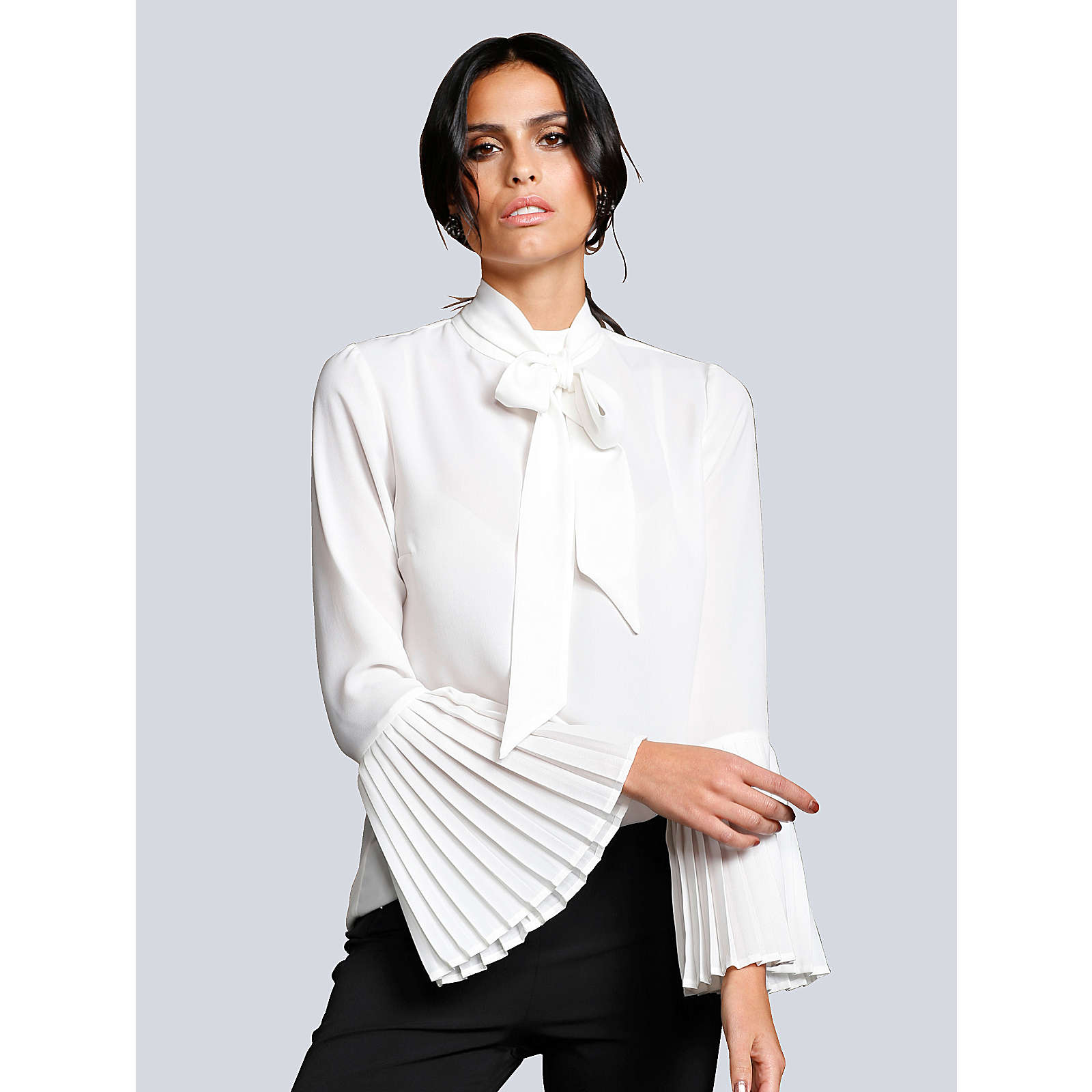 Alba Moda Schluppenbluse weiß Damen Gr. 40 Alba Moda Schluppenbluse weiß Damen Gr. 40