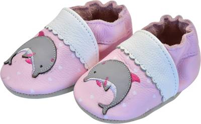Krabbelschuhe DOLPHIN HEARTS PINK für Mädchen, Classic Z 2