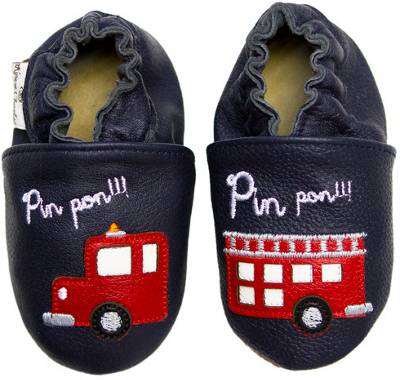 Krabbelschuhe FIRETRUCK NAVY für Jungen, Classic Z