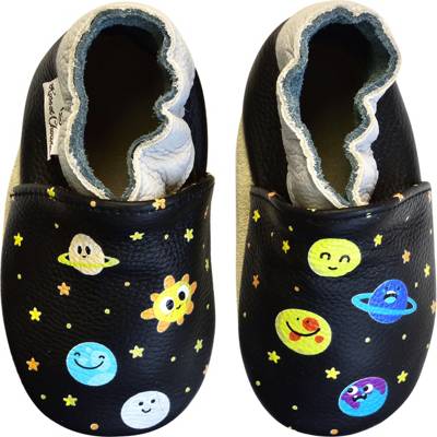 Krabbelschuhe PLANETS BROWN für Jungen, Classic Z