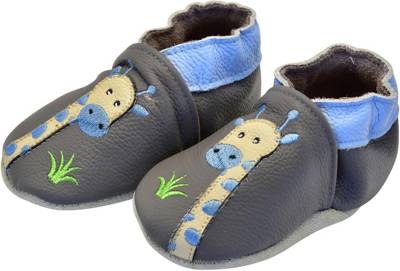 Krabbelschuhe GIRAFFE GREY für Jungen, Classic Z 2