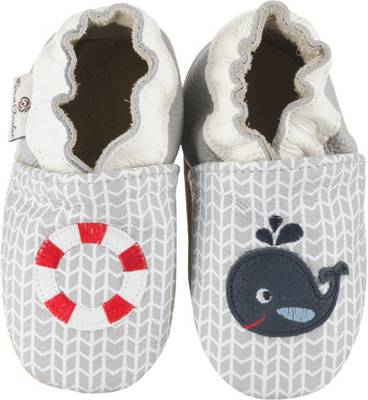Krabbelschuhe NAUTICAL WHALE für Jungen, Classic Z