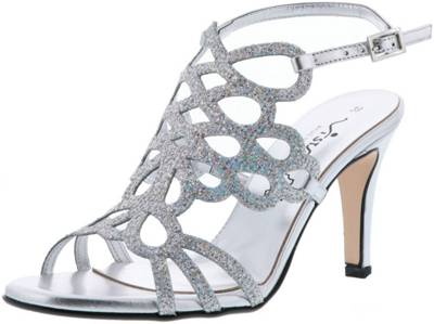 Vista Damen Sandaletten Glitzeroptik silber