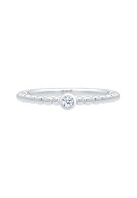 Elli PREMIUM Ring Verlobung Geo Kugeln Diamant (0.03ct) 925er Silber Ringe 2