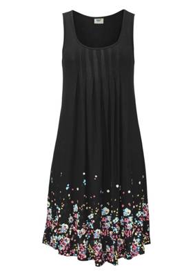 Beachtime, Beachtime Strandkleid mit Blumenprint, schwarz Beachtime, Beachtime Strandkleid mit Blumenprint, schwarz
